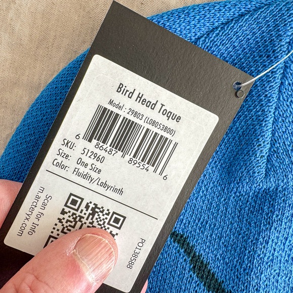 Arc'teryx  Bird Head Toque Blue Beanie Hat New with Tags Authentic - Picture 2 of 2